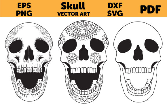 Download Skull Svg Hand Drawn Design for T-shirt - Design Collection