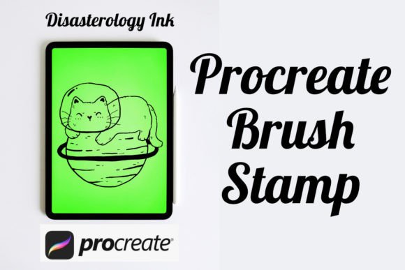 Download AstroCat on Planet Procreate Brush Stamp - Cat Collection