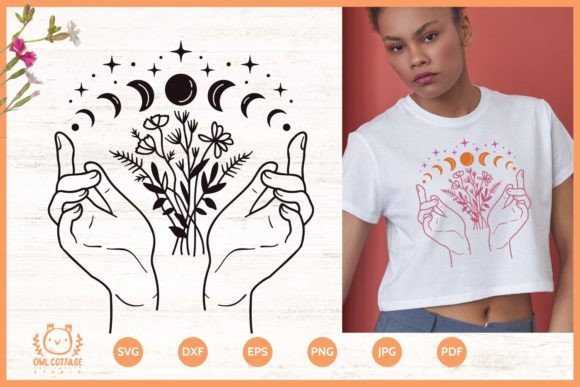 Download Wildflowers and Hands Tattoo Design SVG - Design Collection